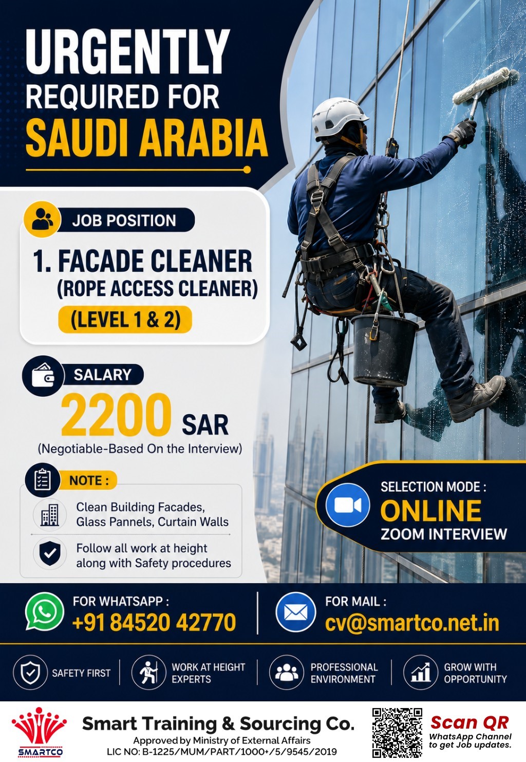 URGENTLY REQUIRED FOR SAUDI ARABIA — Smart Training &amp; Sourcing Co, SAUDI ARABIA