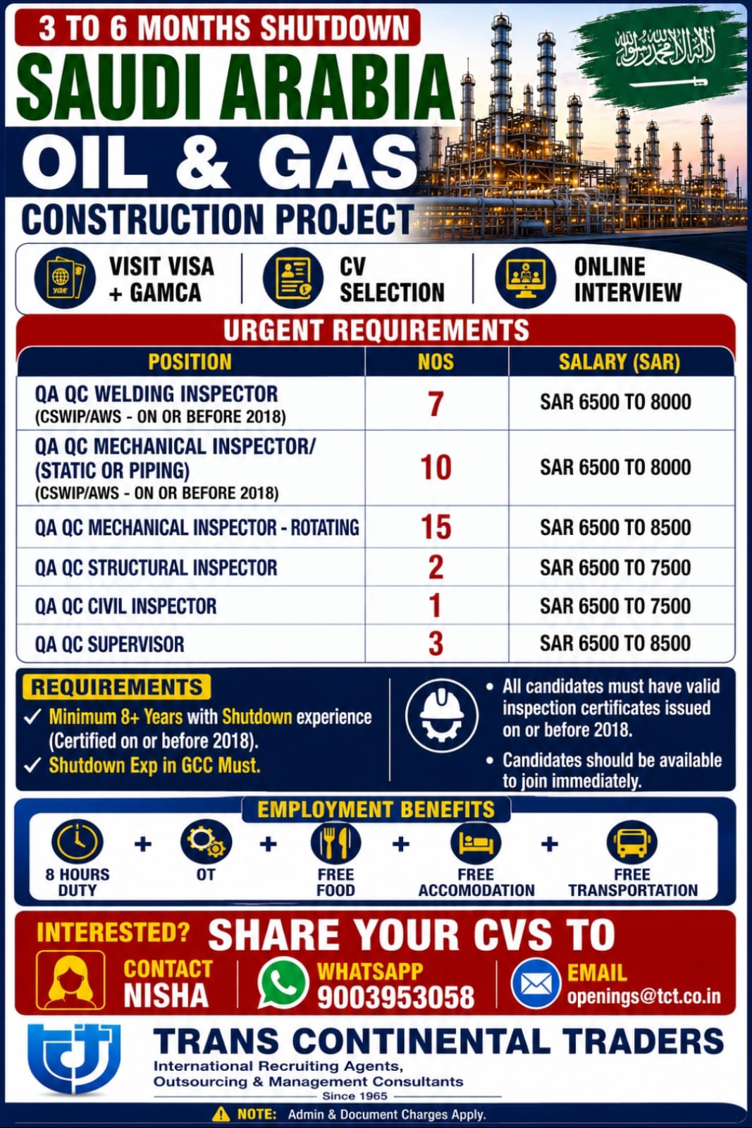 Saudi Arabia Oil & Gas Construction Project