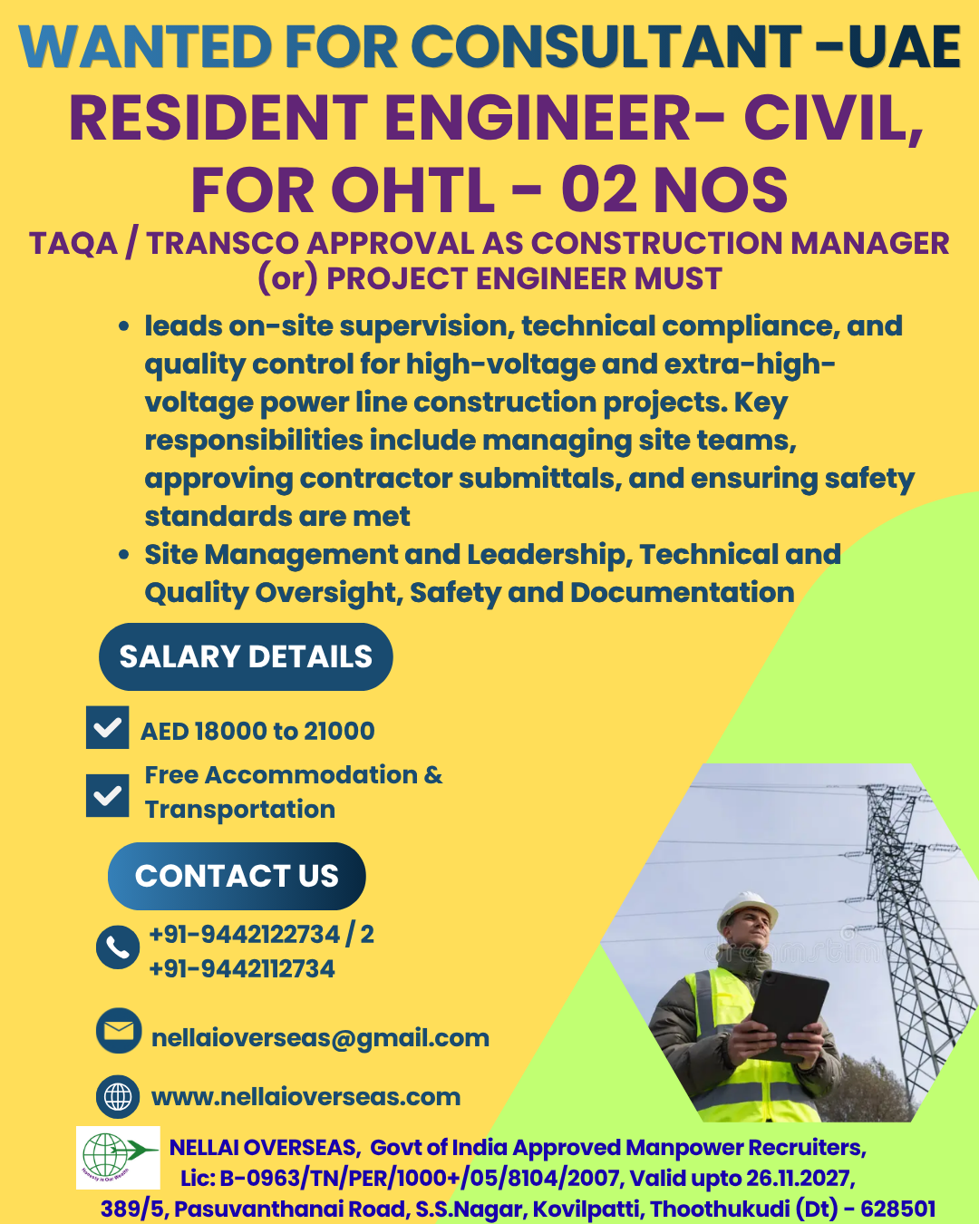Resident Engineer - Civil