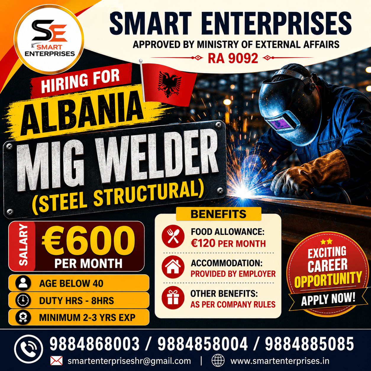 MIG WELDER (STEEL STRUCTURAL)
