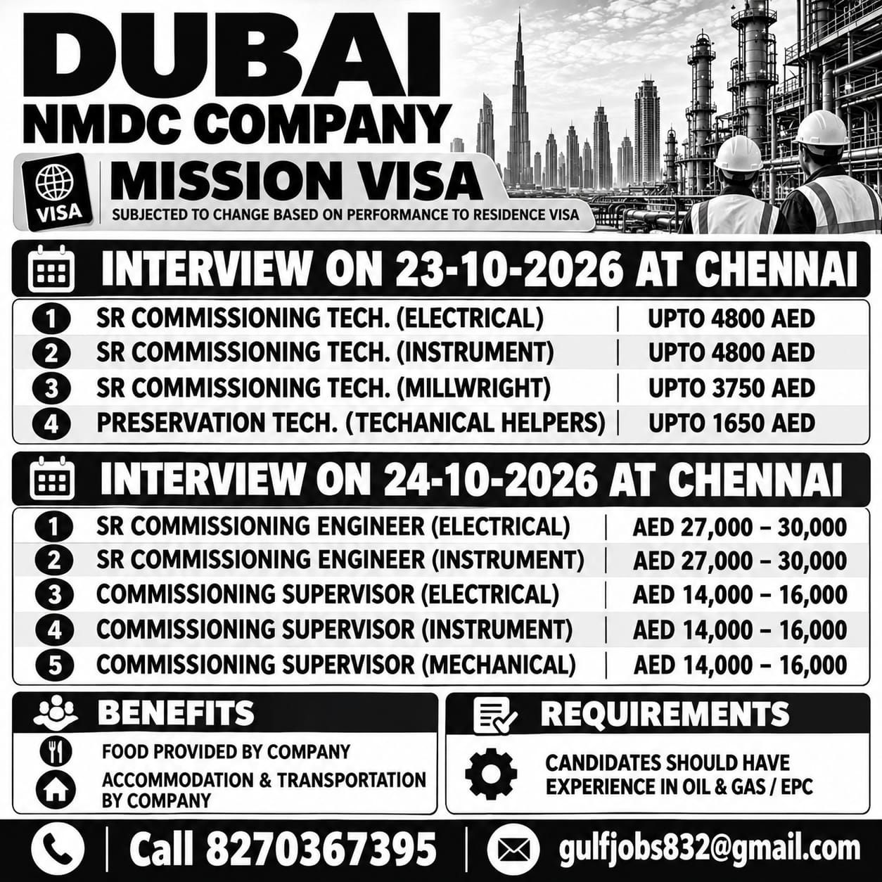 Dubai NMDC Company - Mission Visa