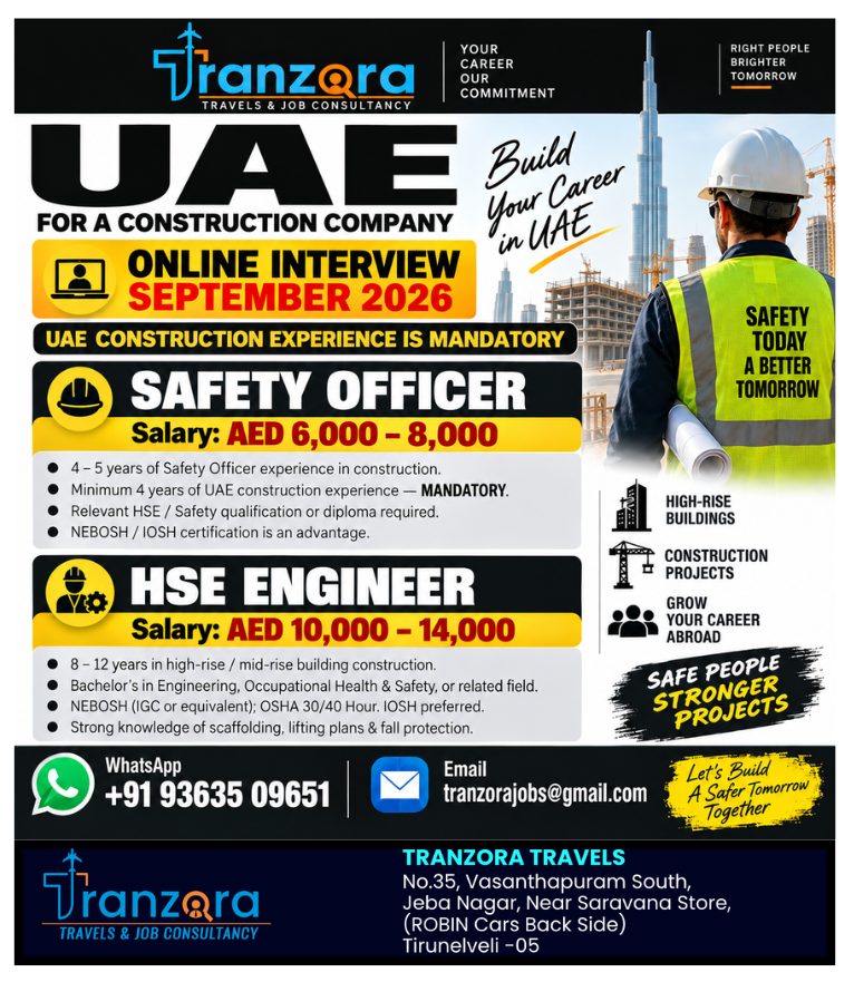 SAFETY OFFICER - UAE JOBS