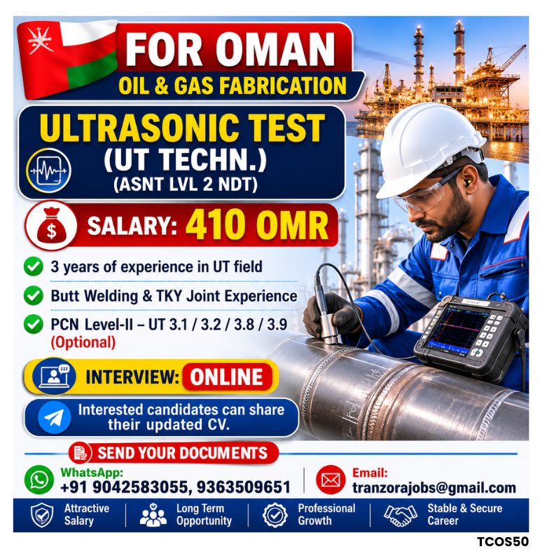 OMAN - NDT UT TECHNICIAN