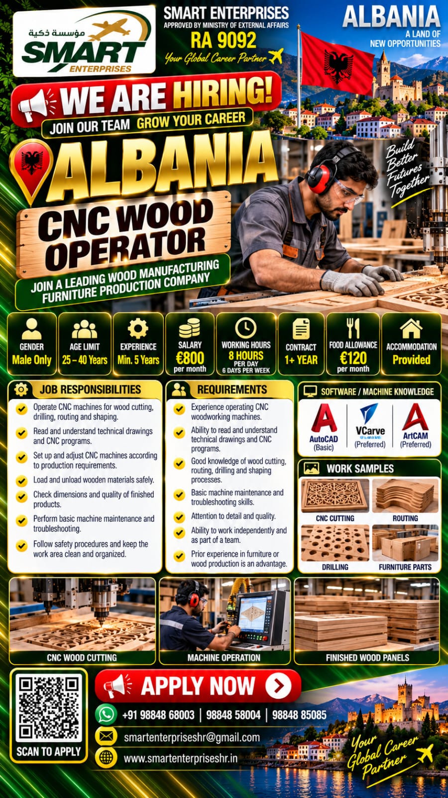 CNC WOOD OPERATOR SINGAPORE