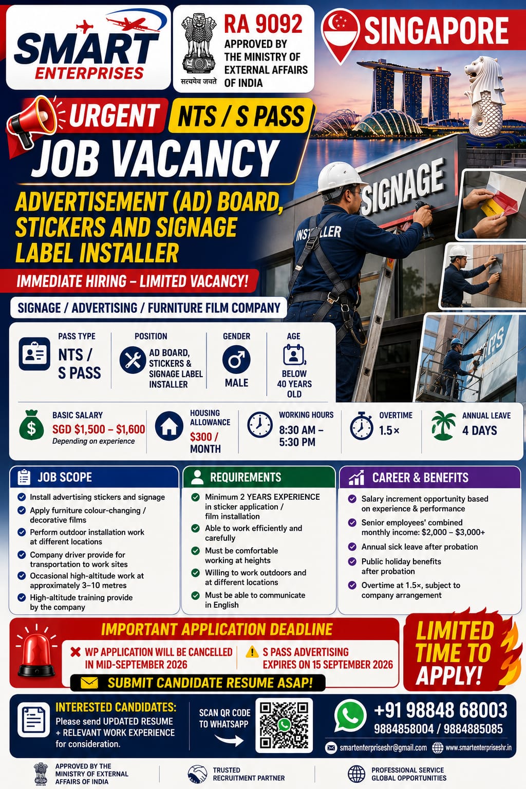 ADVERTISEMENT BOARD INSTALLER