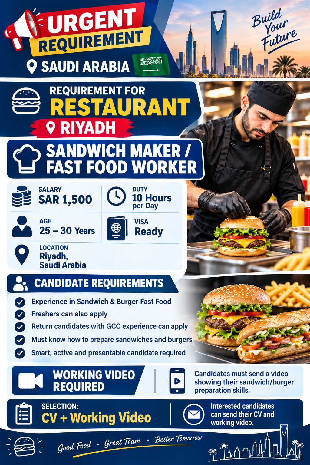 Sandwich Maker / Fast Food Worker