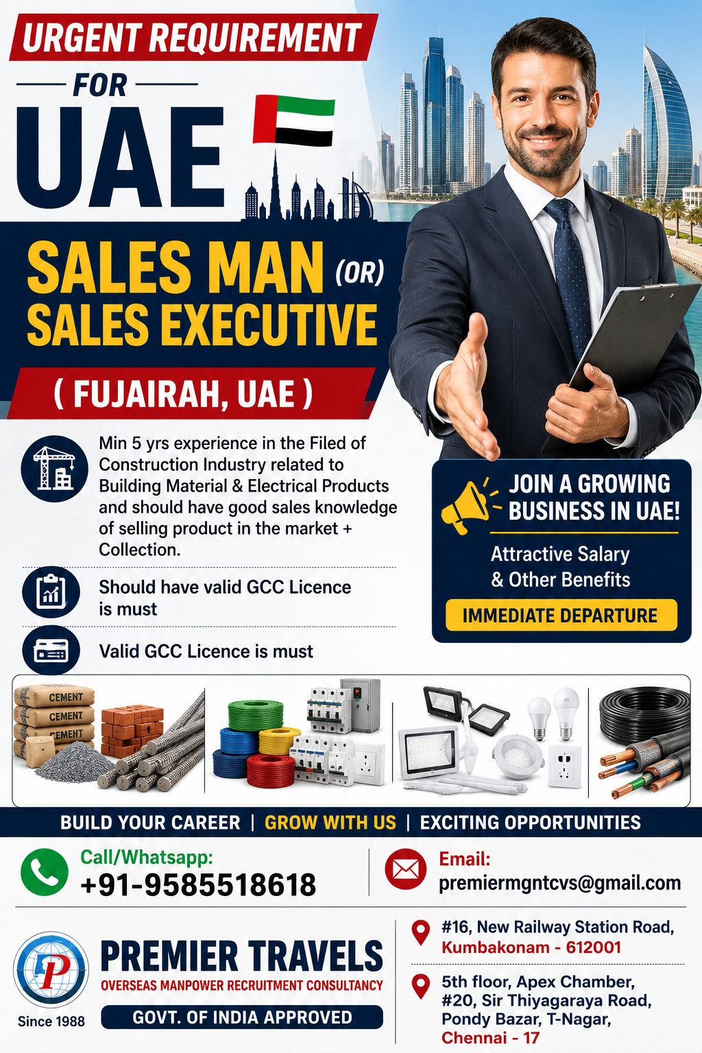 New requirement for UAE Sales Executive