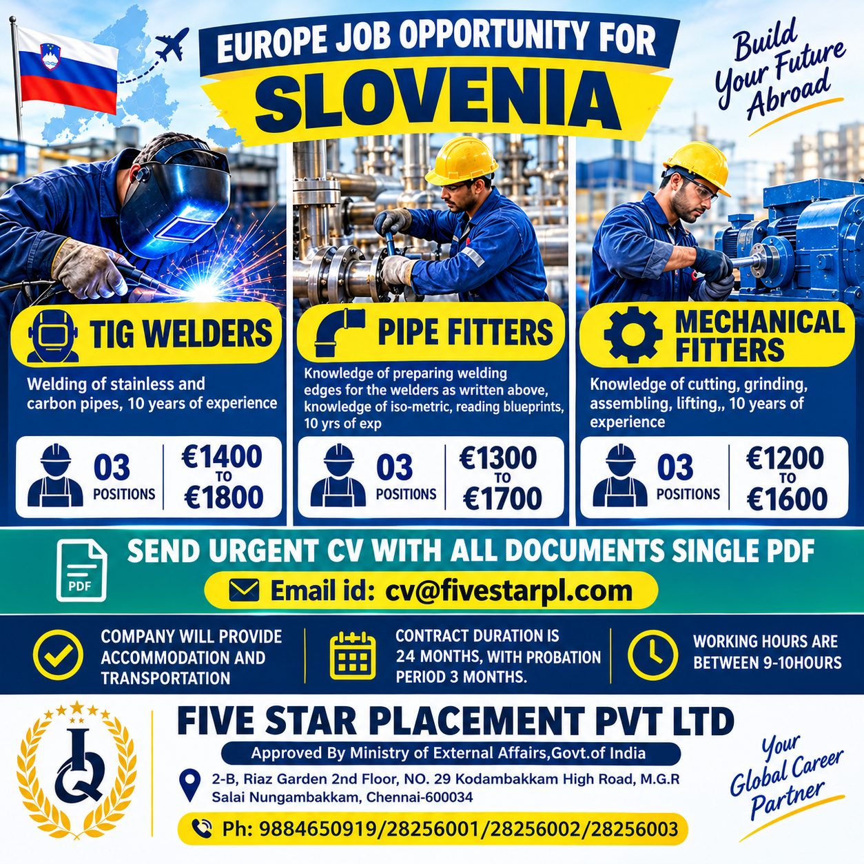 JOB OPPORTUNITY FOR SLOVENIA - CV SELECTION