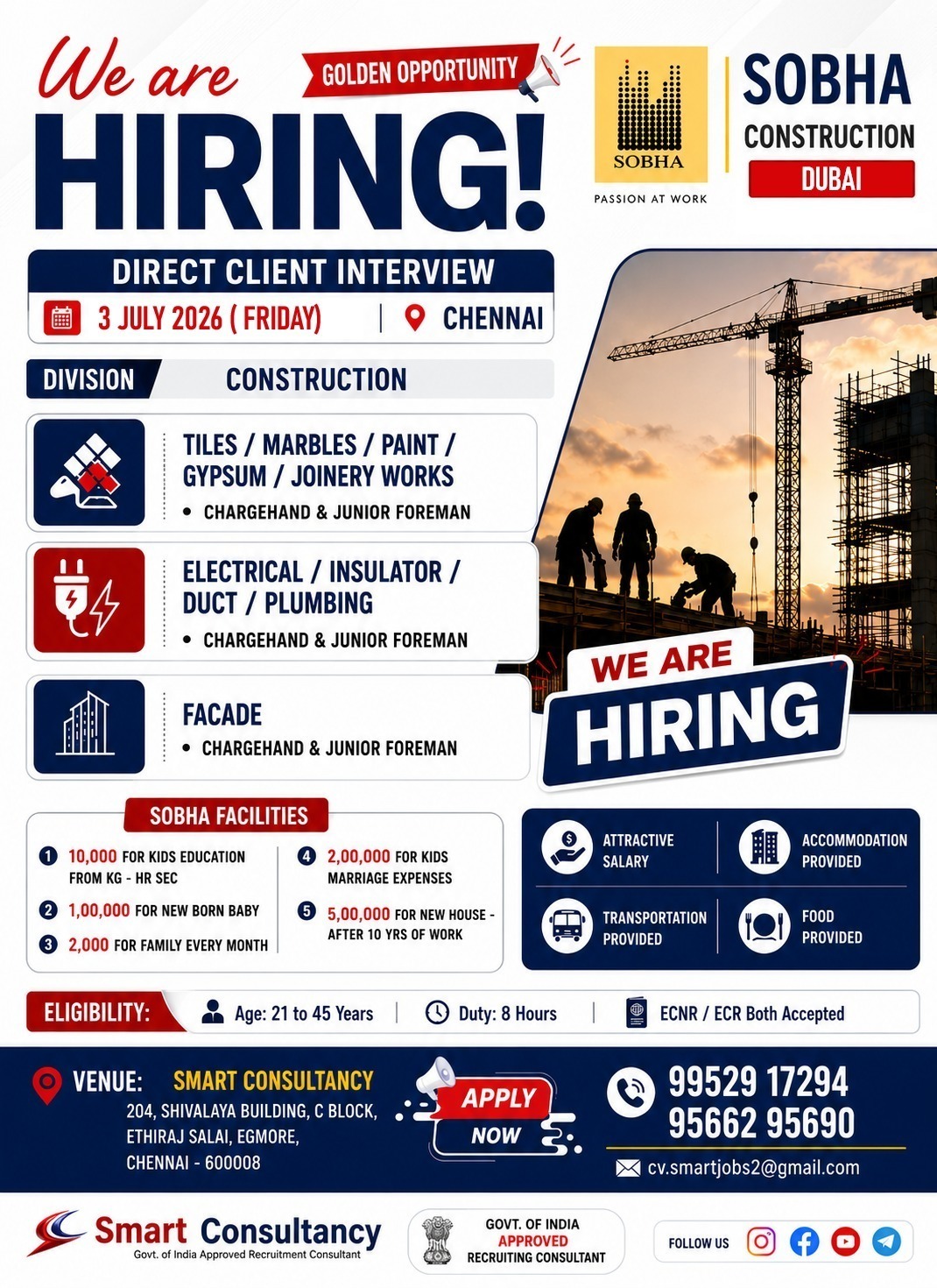 🔥 GOLDEN OPPORTUNITY FOR GULF JOB SEEKERS 🔥 — SMART CONSULTANCY, UAE