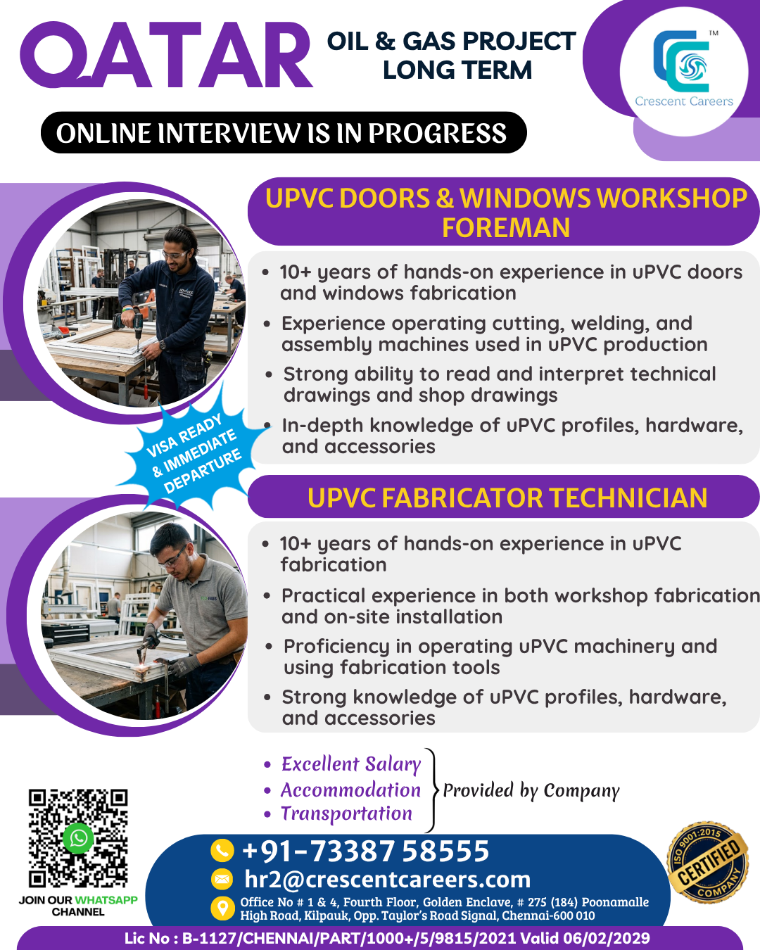 Qatar Oil & Gas Project Long Term — Crescent Careers, Qatar, Qatar