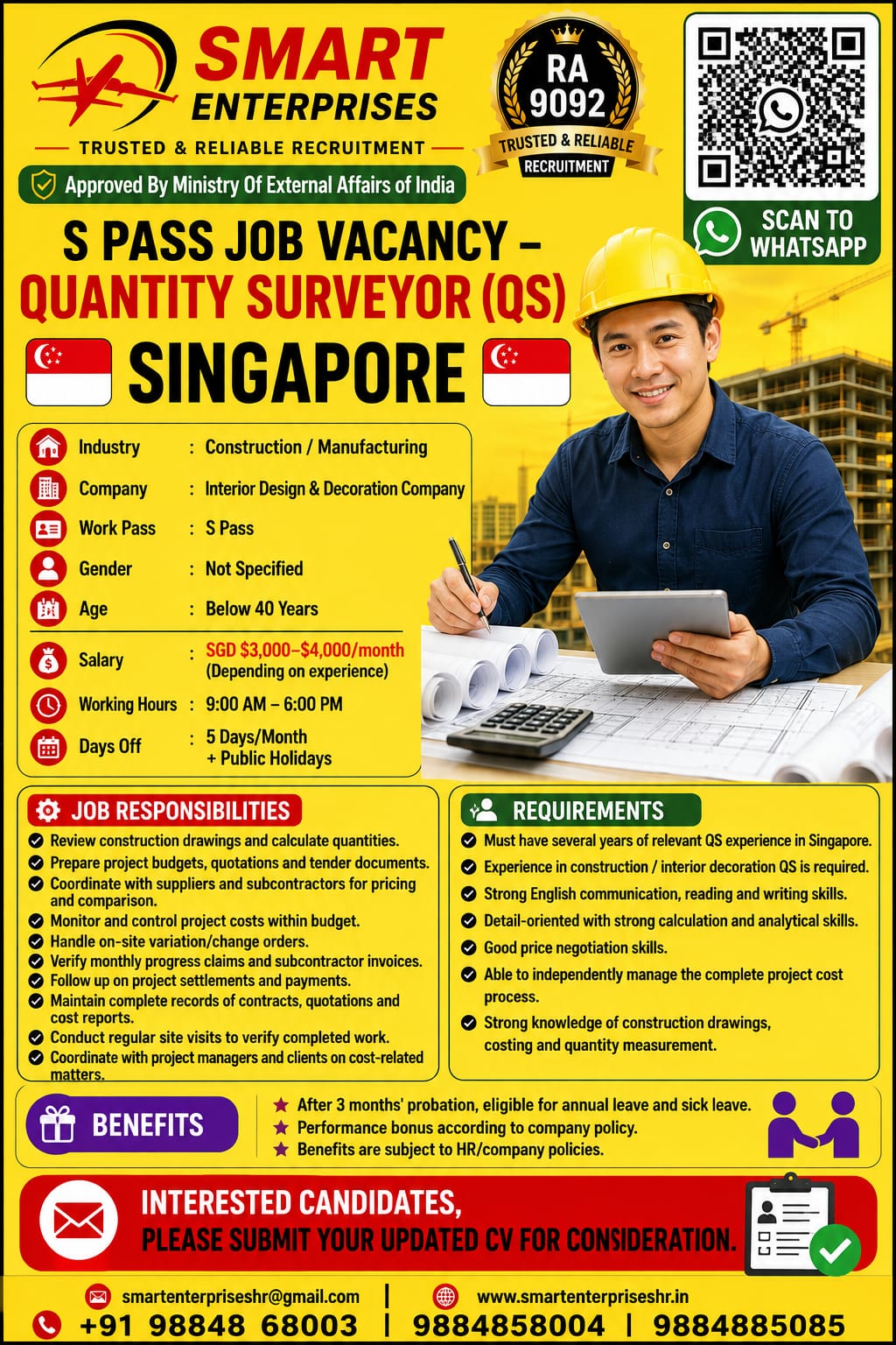 QUANTITY SURVEYOR (QS) SINGAPORE