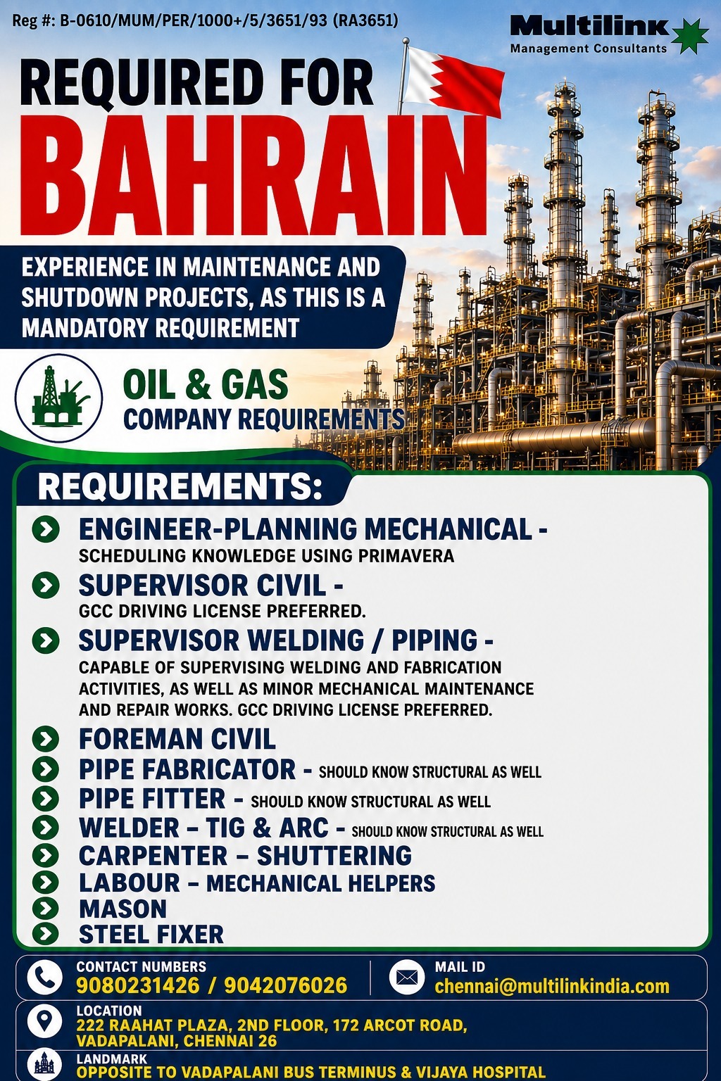 Oil & Gas Company - Multiple Positions