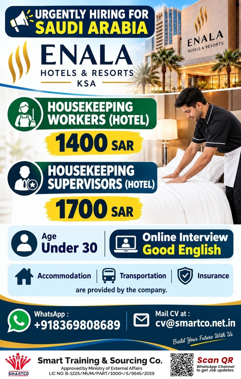 Housekeeping Staff - ENALA Hotels & Resorts
