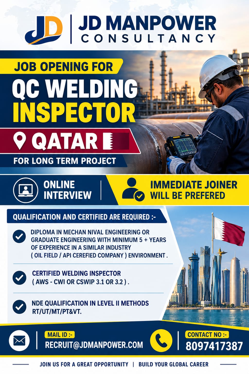 QC INSPECTOR WELDING