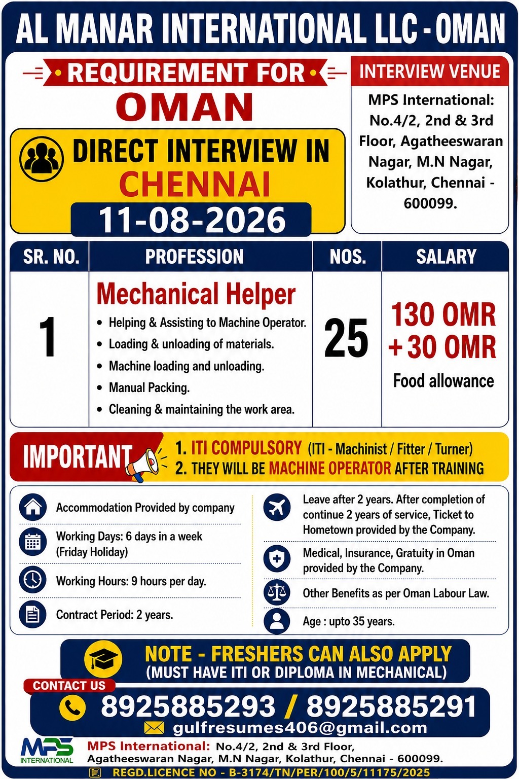 Mechanical Helper - Oman