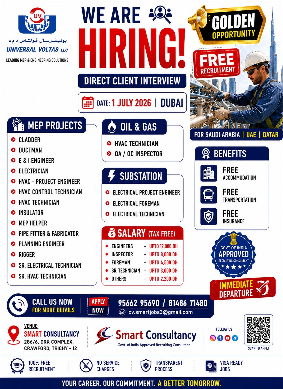 🚨 DIRECT CLIENT INTERVIEW – DUBAI — SMART CONSULTANCY, UAE, UAE