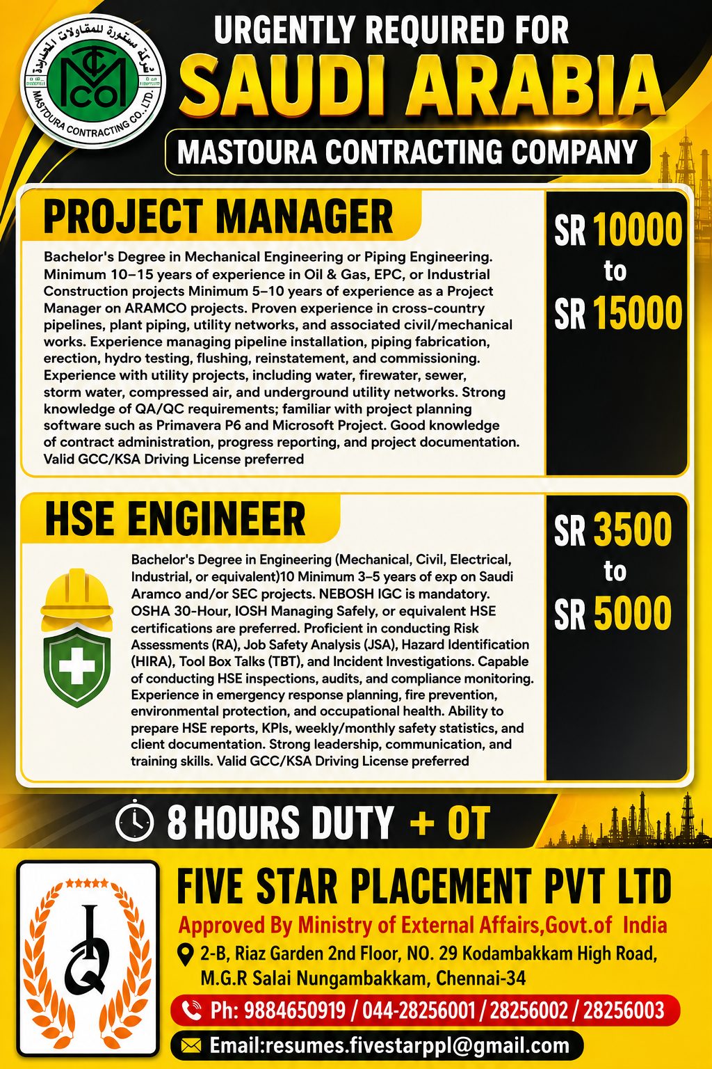 MASTOURA CONTRACTING COMPANY - SAUDI ARABIA