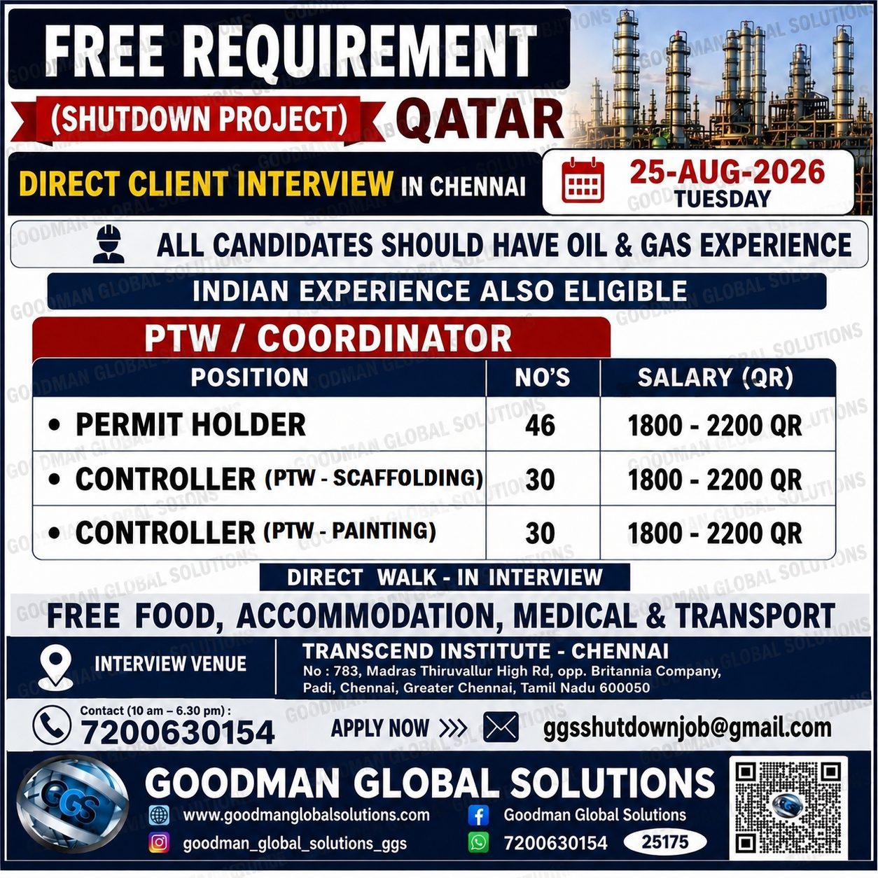 FREE REQUIREMENT - QATAR