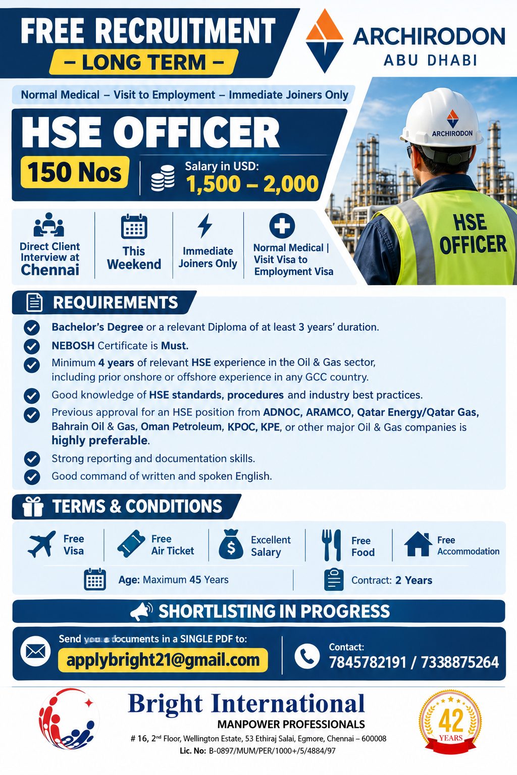 ***FREE RECRUITMENT - ARCHIRODON ABU DHABI
