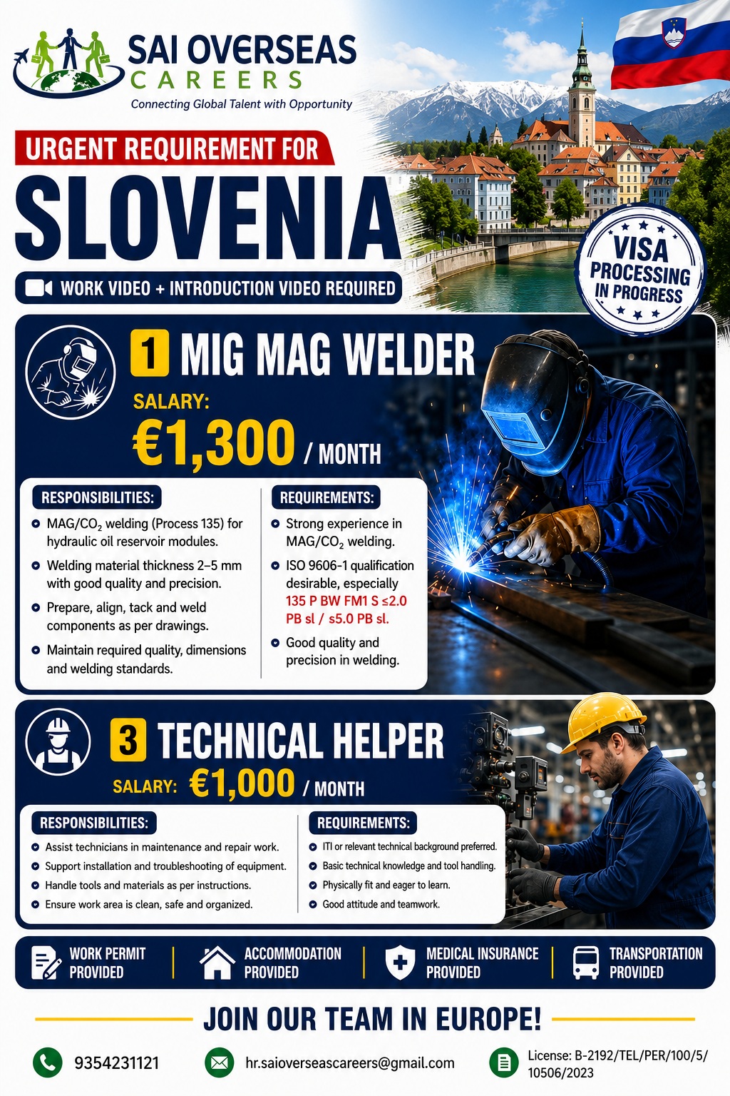 URGENT HIRING – SLOVENIA