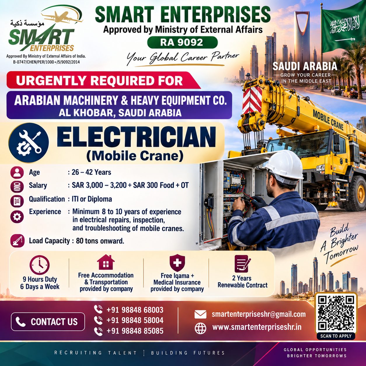 ELECTRICIAN (Mobile Crane)