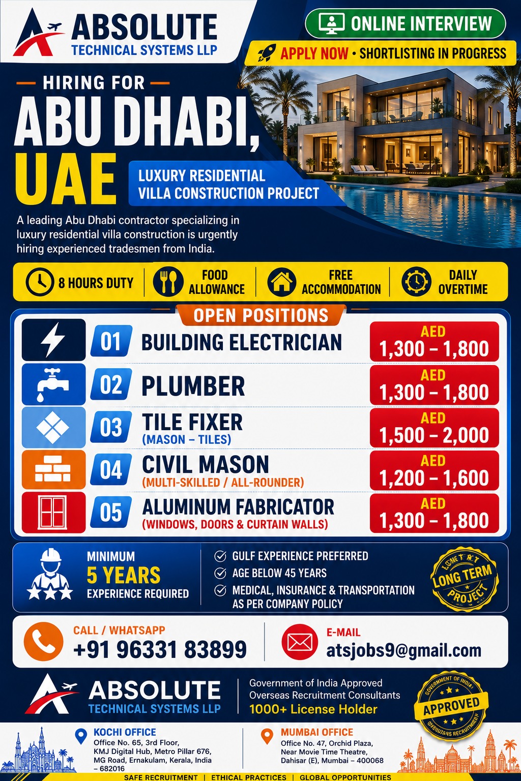 Luxuary Villa Construction Project — Absolute Technical Systems LLP, UAE