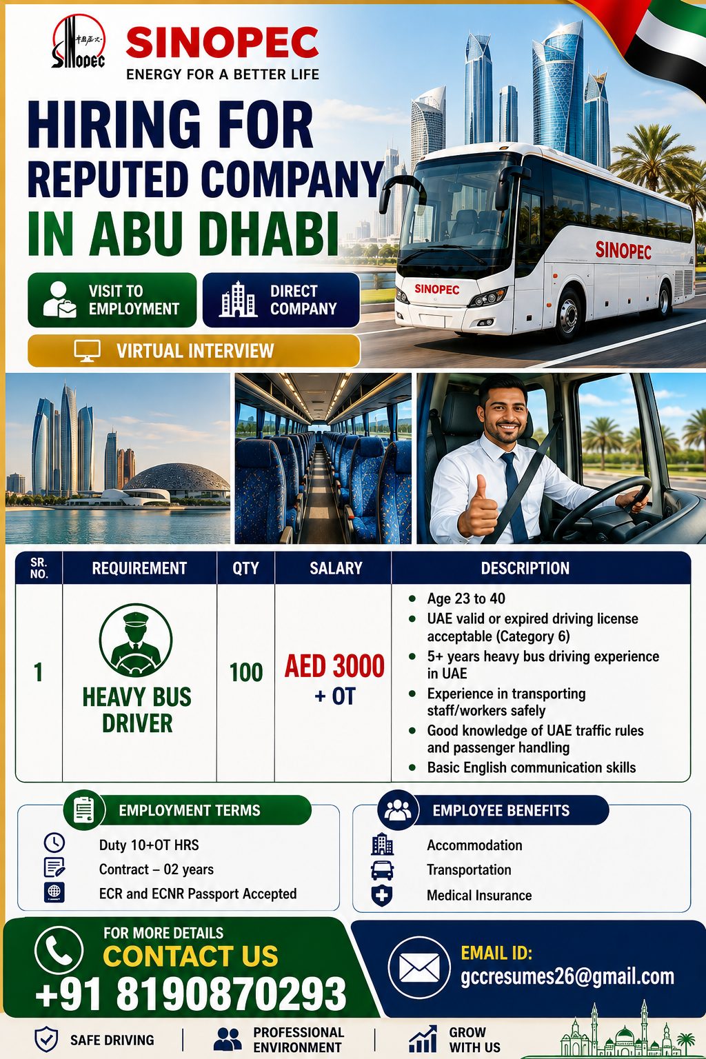 Heavy Bus Driver - SINOPEC Abu Dhabi