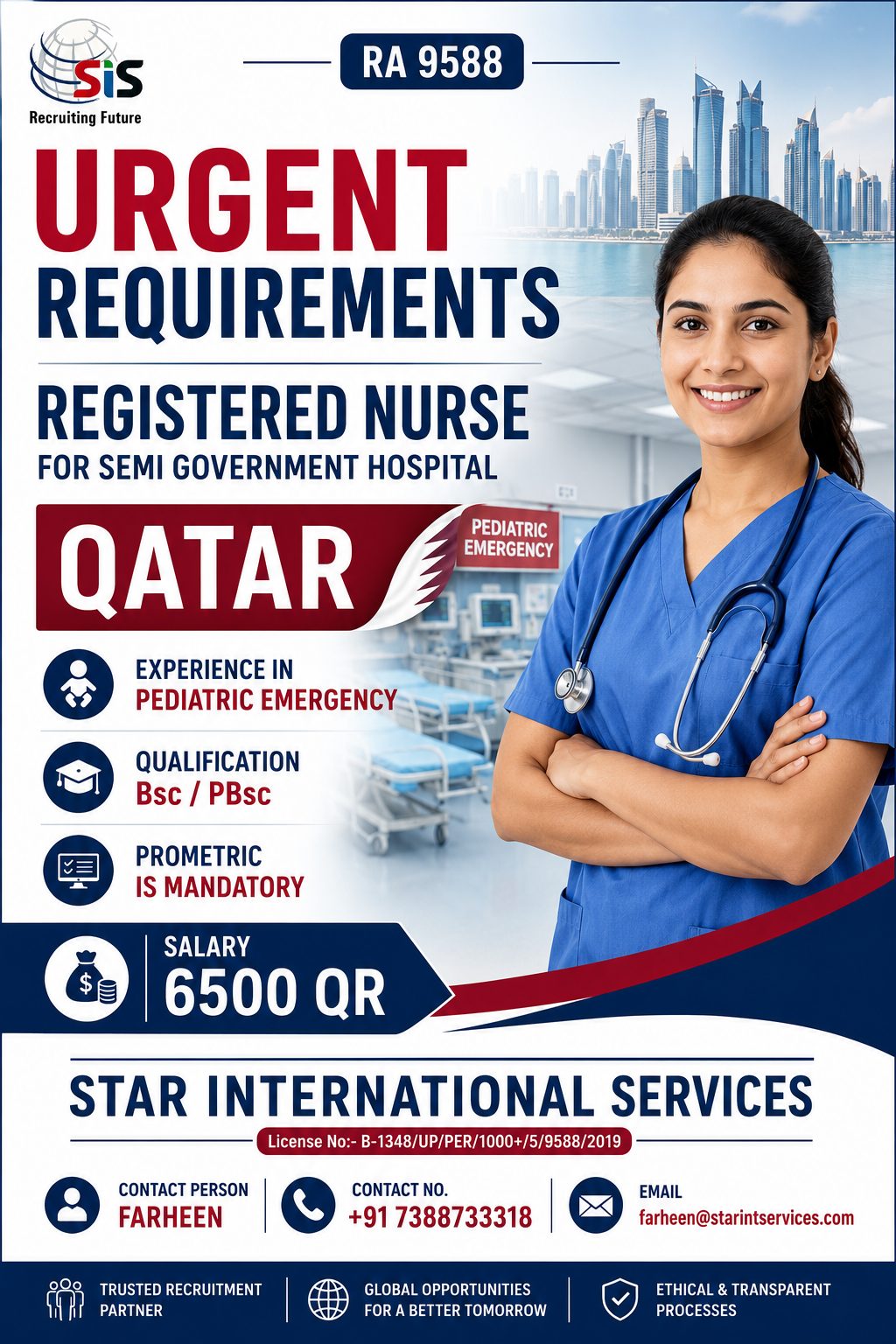 Registered Nurse for Pediatric Emergency — Star International Services, Qatar, Qatar