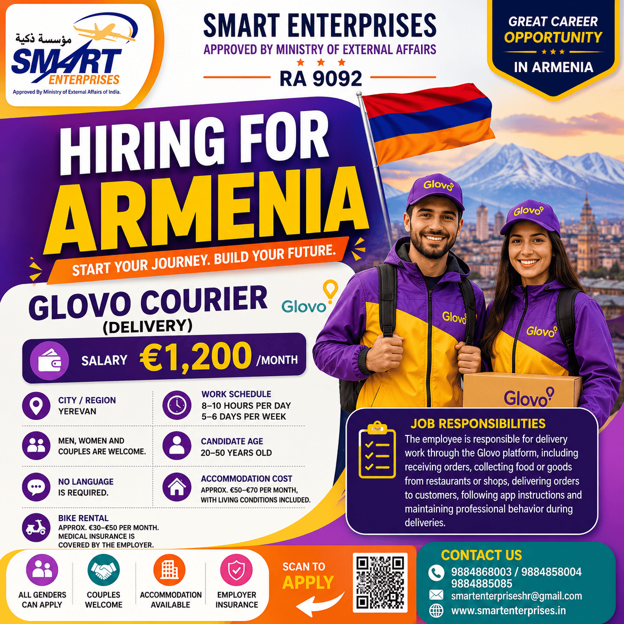 HIRING FOR GLOVO COURIER (DELIVERY)