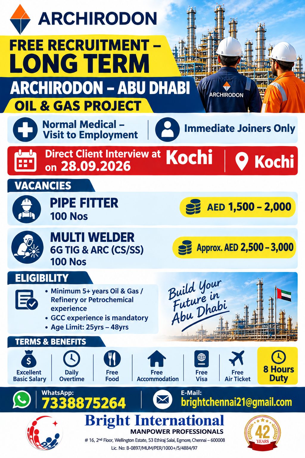 FREE RECRUITMENT - KOCHI ON 18.09.2026