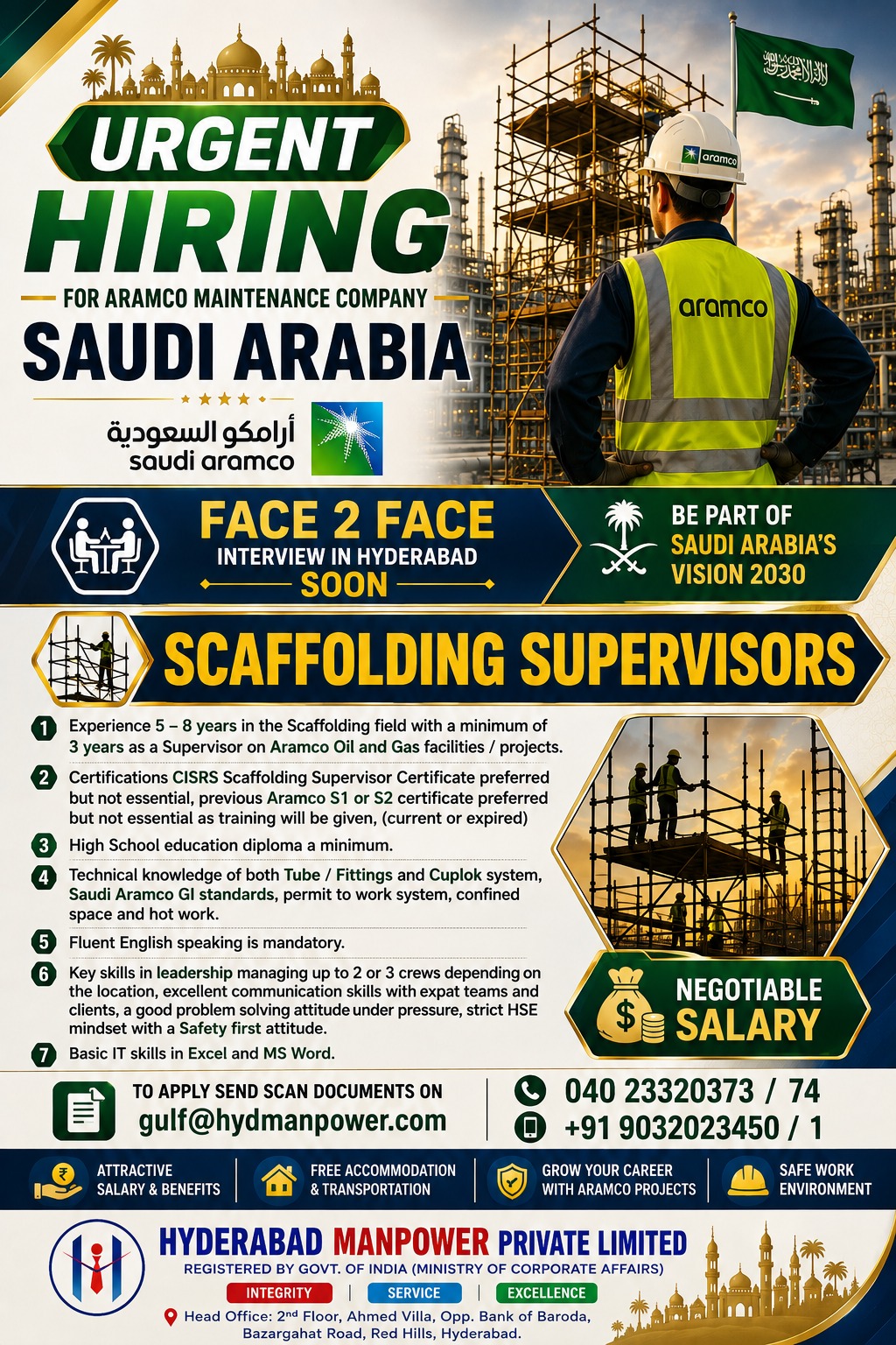 Hiring for Maintenance Company — Shaik Sahil, KSA