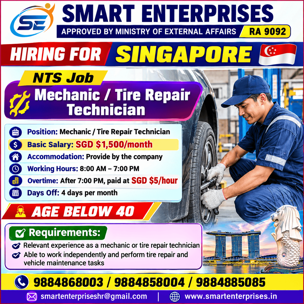Mechanic / Tire Repair Technician