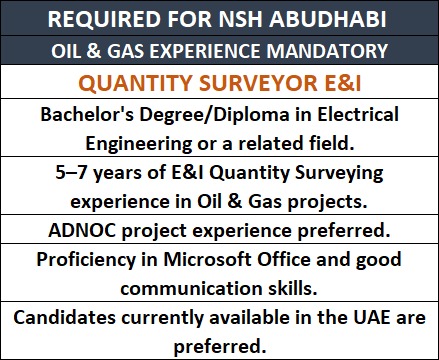 Quantity Surveyor E&I