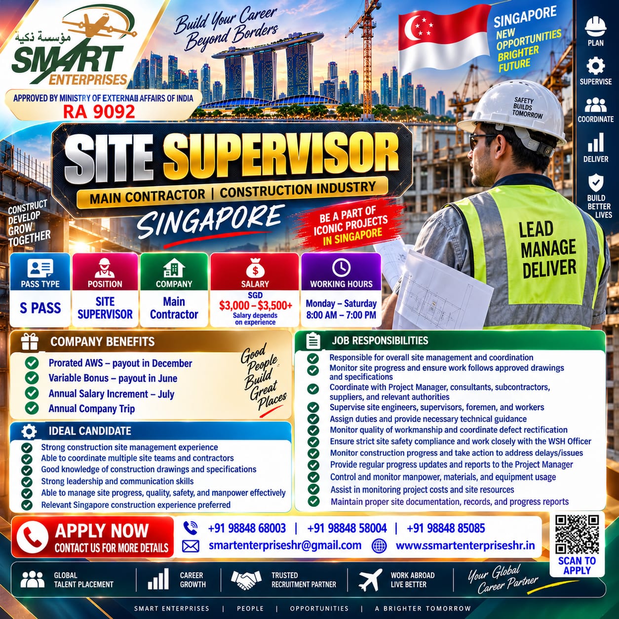 REQUIRES SITE ENGINEER