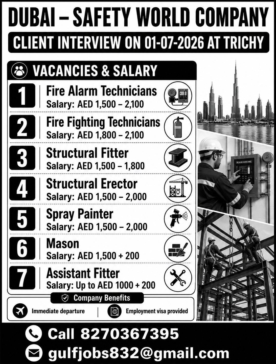 Fitter fire alarm system — VG TRAVELS, Dubai, Dubai