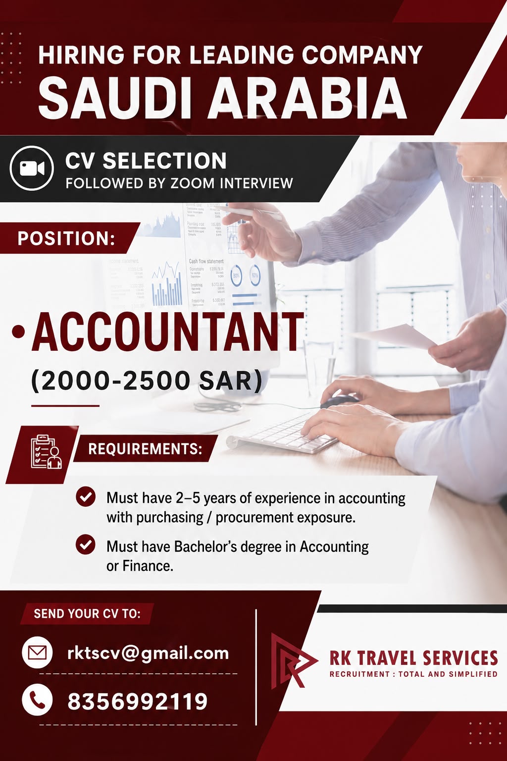 Accountant — RK Travel Services, Saudi Arabia, Saudi Arabia