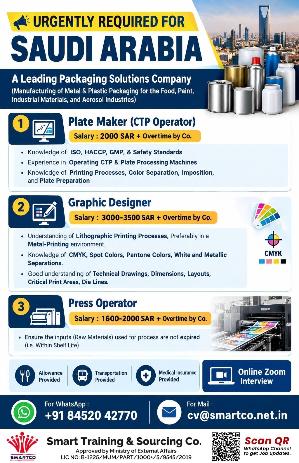 Multiple Positions - Packaging Solutions Company