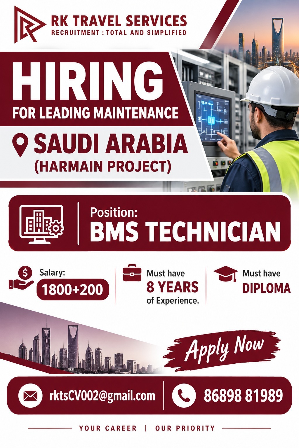 BMS Technician - Harmain Project