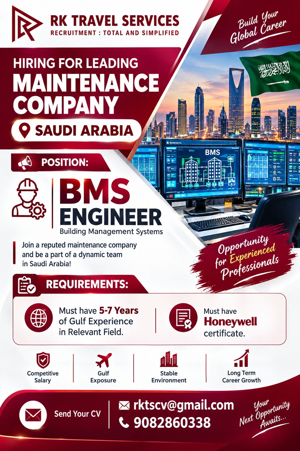 HIRING FOR A LEADING MAINTENANCE COMPANY – SAUDI ARABIA 🇸🇦