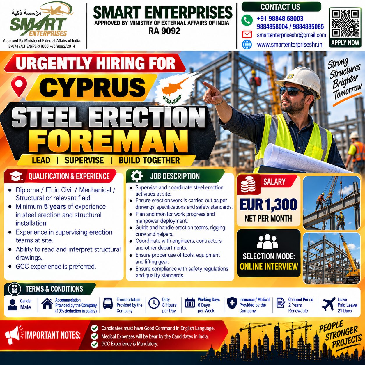 STEEL ERECTION FOREMAN