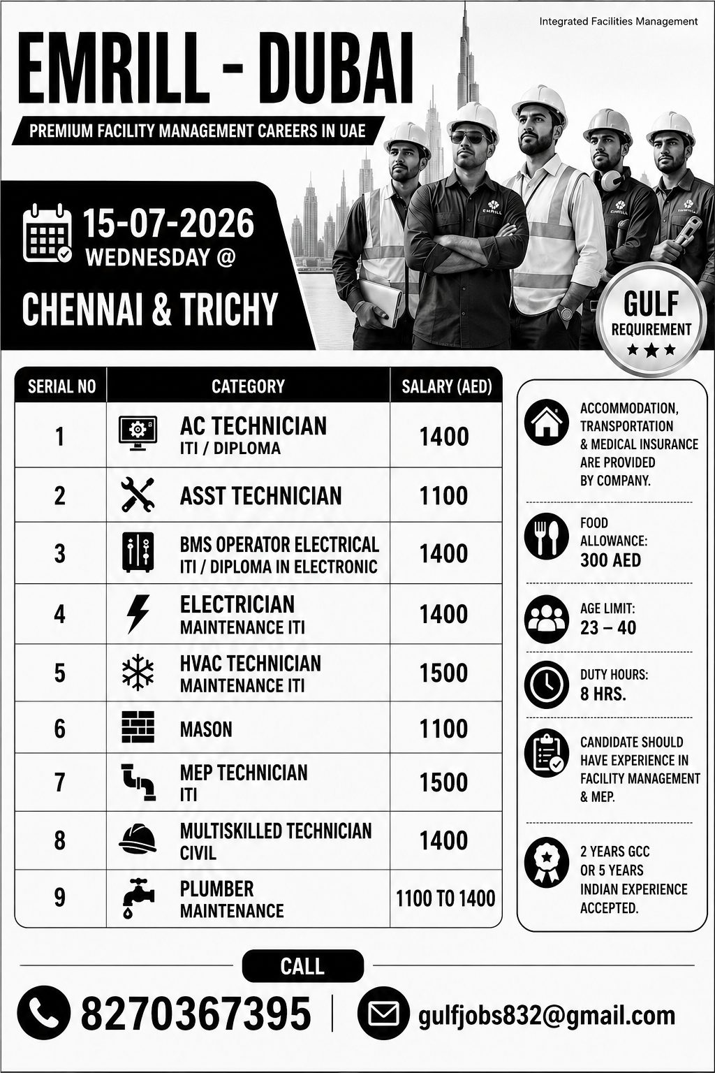 Ac technician,Asst technician