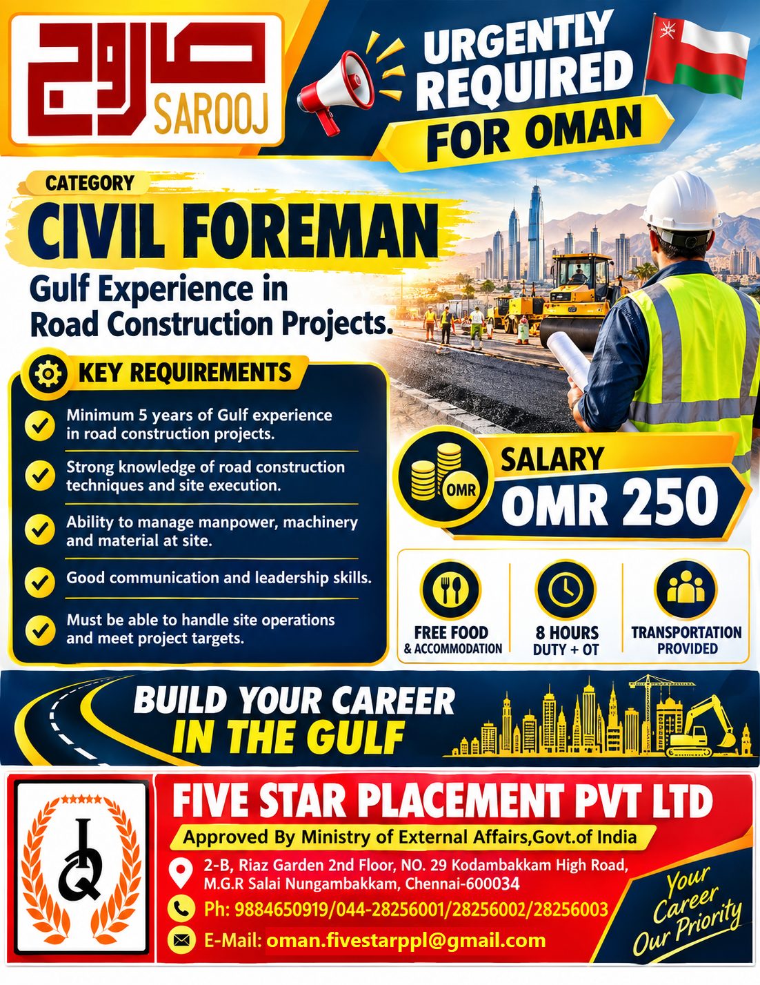 URGENTLY REQUIRED FOR OMAN - ONLINE