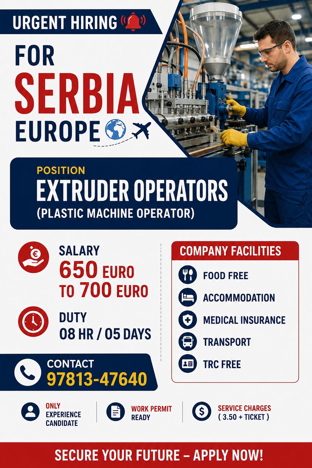 Plastic machine operator