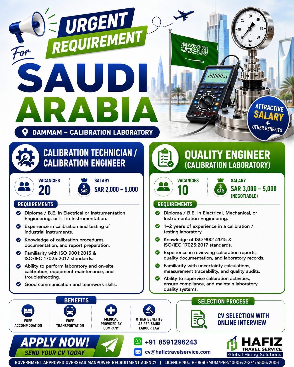 Calibration Technician / Engineer & Quality Engineer