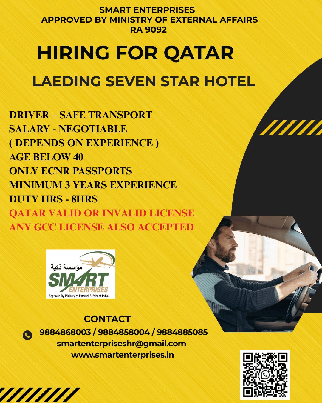 Driver – Safe Transport — smartenterpriseshr@gmail.com, QATAR, QATAR