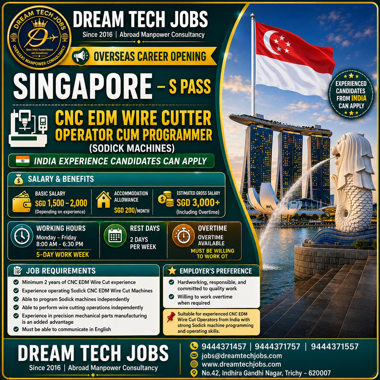 CNC EDM Wire Cutter Operator cum Programmer