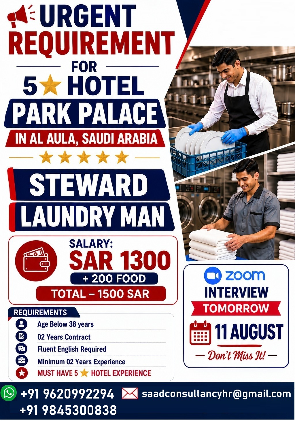 Steward Laundry Man