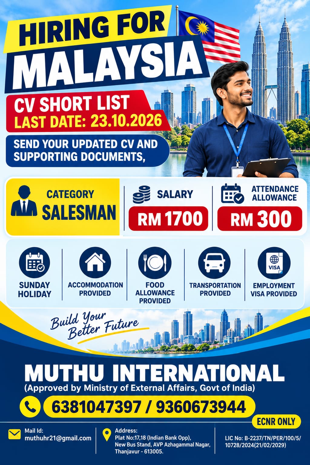 Salesman - Malaysia Hiring