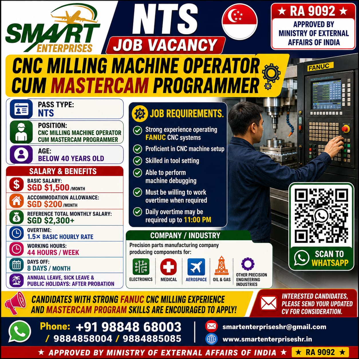 CNC MILLING MACHINE OPERATOR CUM PROGRAMMER