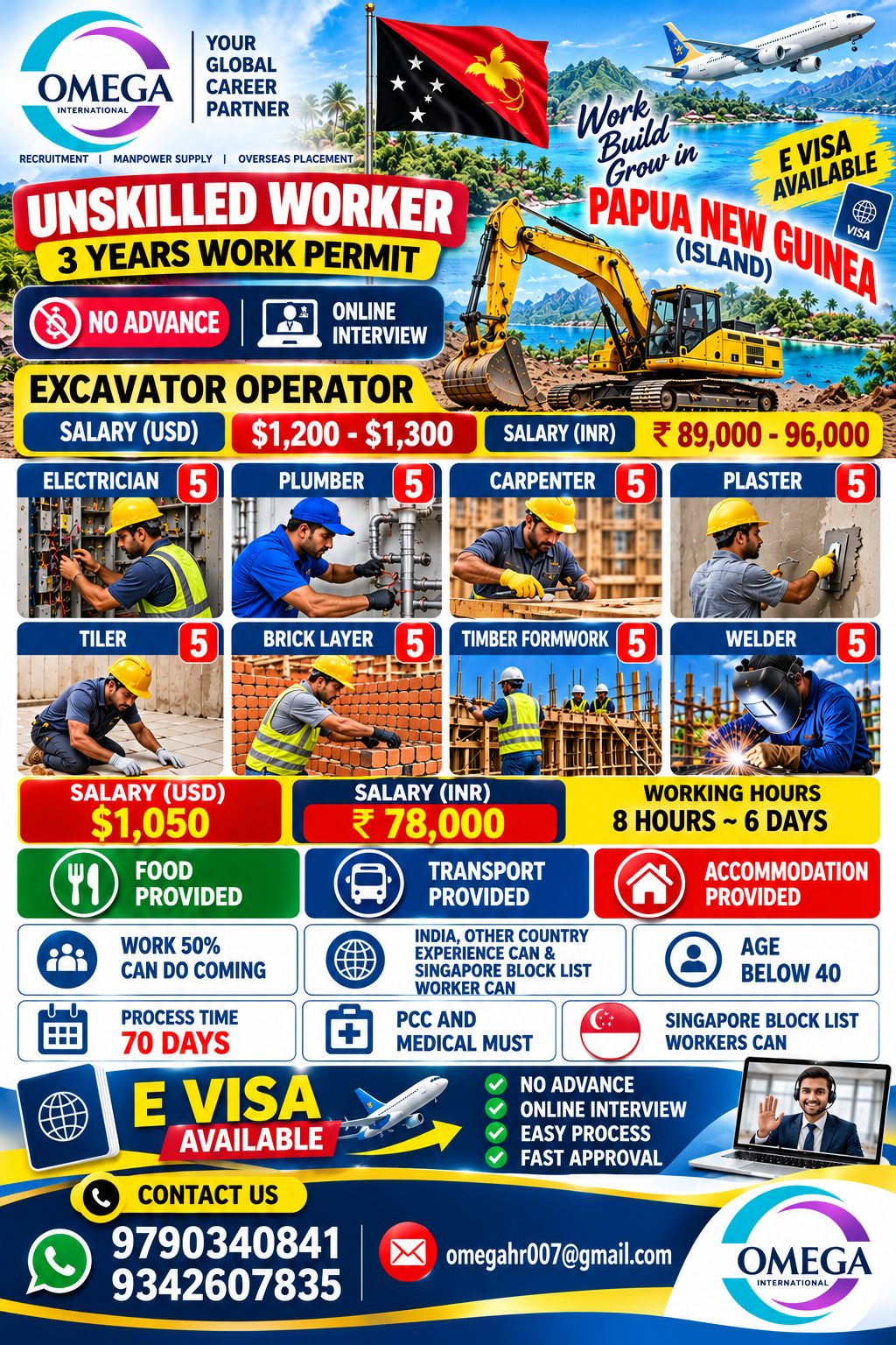 Unskilled Worker - Multiple Positions
